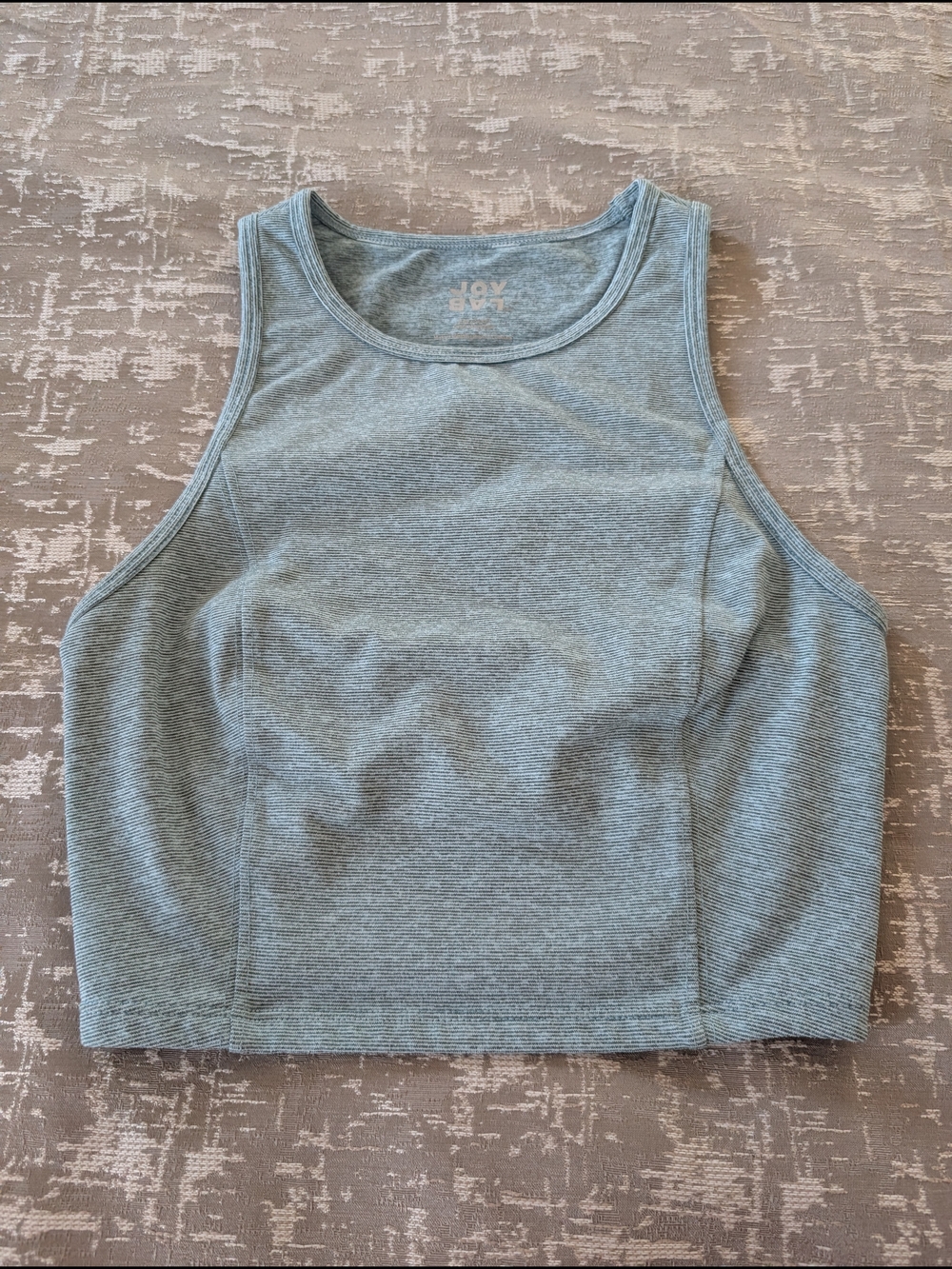 JoyLab Women's Heathered Blue Crop Tank Top
